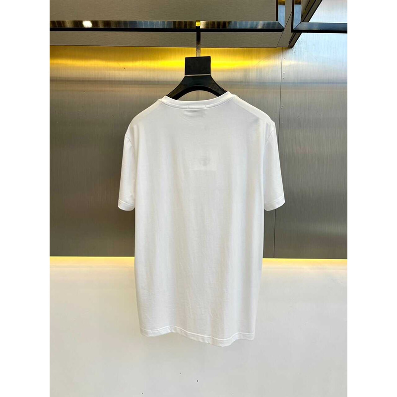 H**mes cotton printed t-shirt white