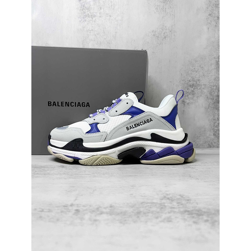 Ba*len*cia*ga white purple triple-s sneaker