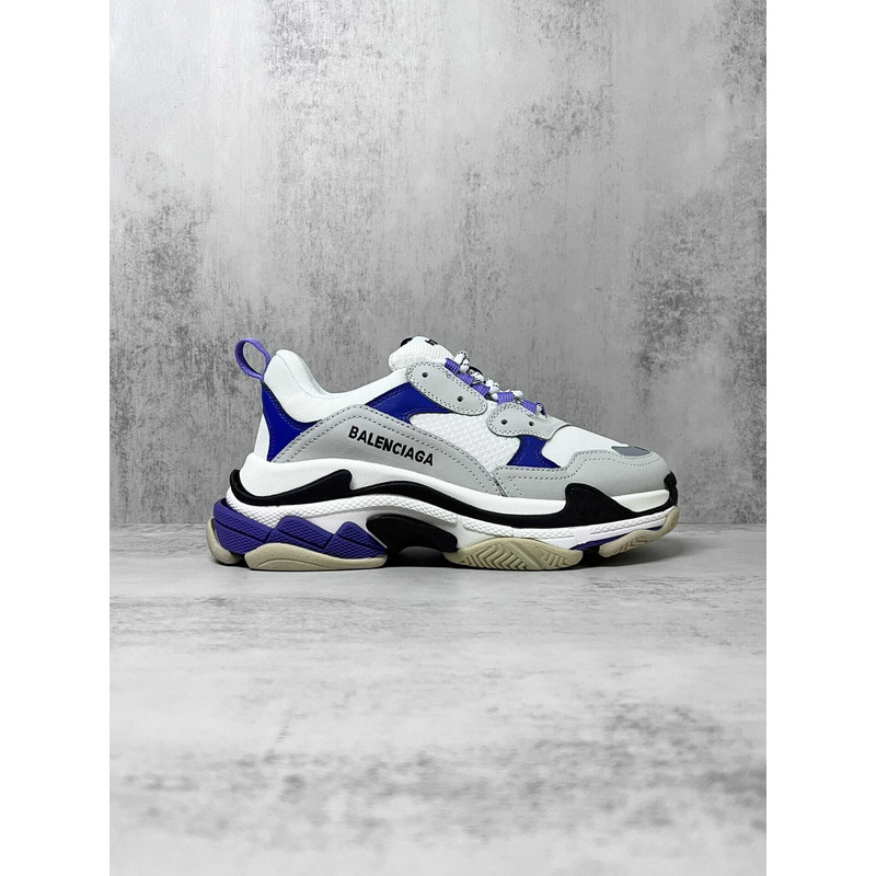 Ba*len*cia*ga white purple triple-s sneaker