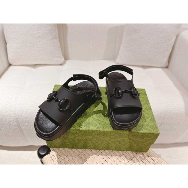 G*u*i black new miami rubber sandals