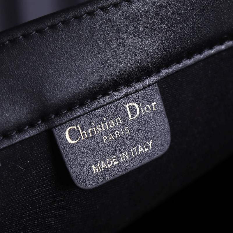 D*or medium D*or book tote black calfskin