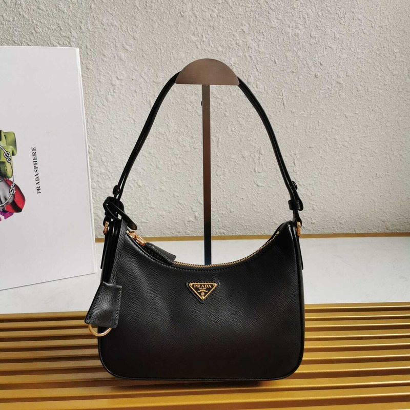 Pra*a 2005 shoulder bag saffiano black