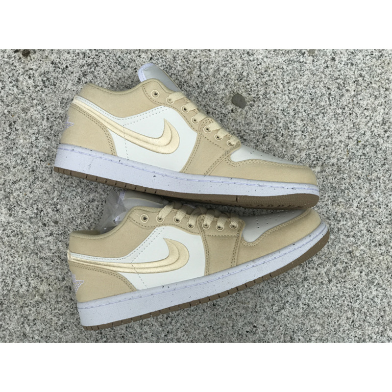 Jordan 1 Low SE In Canvas White And Beige