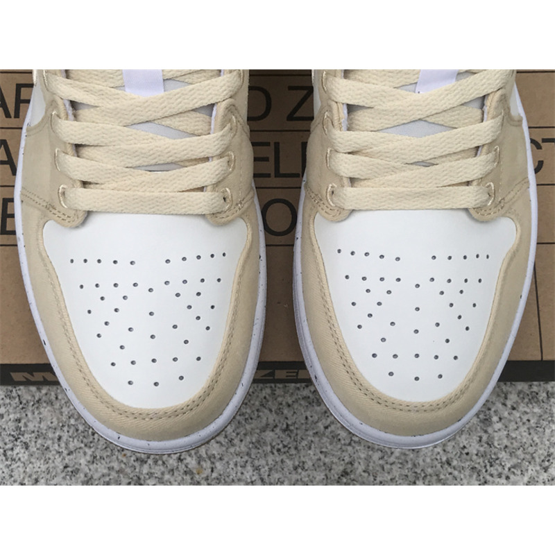 Jordan 1 Low SE In Canvas White And Beige