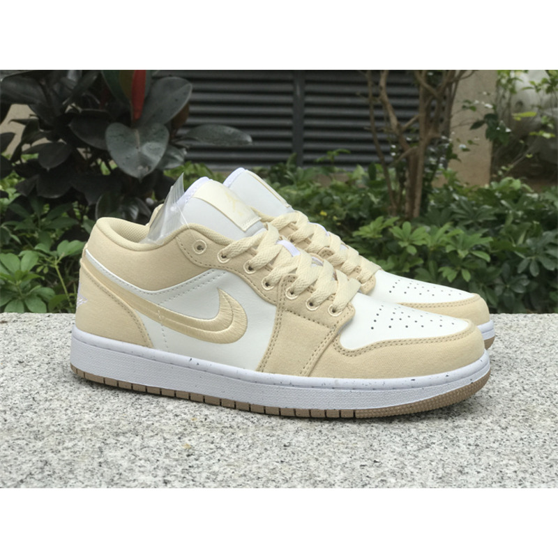 Jordan 1 Low SE In Canvas White And Beige