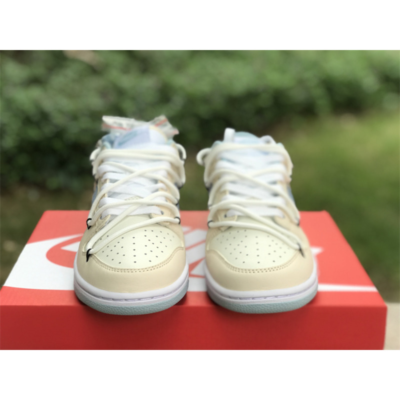 Nike  Air Jordan 1 Low Blue and Beige