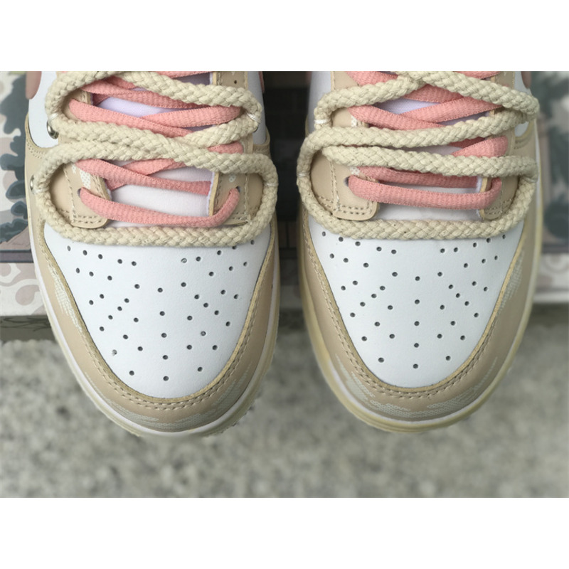 Nike Dunk Low Vintage Vibe Pink And Beige With Stamp