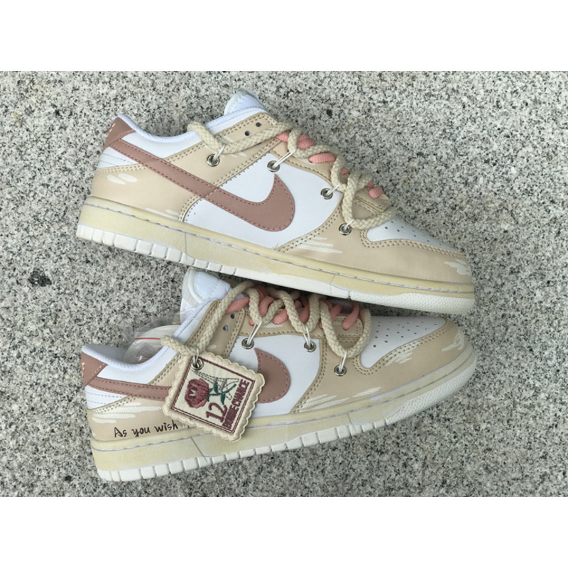 Nike Dunk Low Vintage Vibe Pink And Beige With Stamp