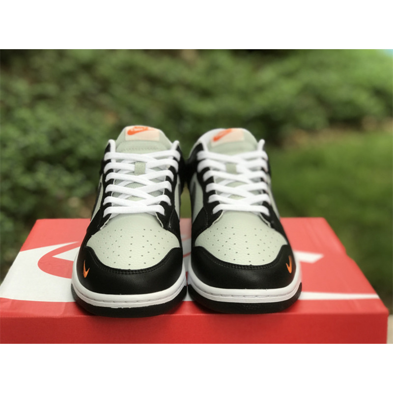 Nike Dunk Low Grey Black Orange Mini Swoosh