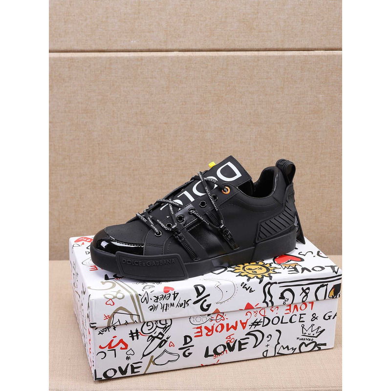 Dolce & Gabbana Portofino Logo Print Sneakers