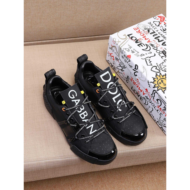 Dolce & Gabbana Portofino Logo Print Sneakers