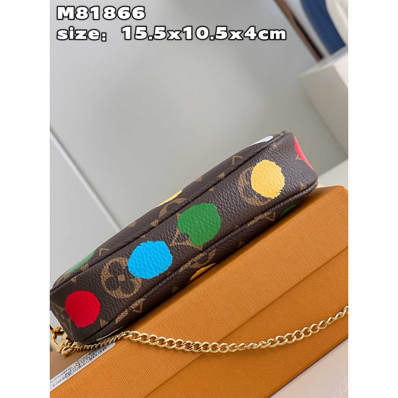 l**is V*t*n x yayoi kusama mini pochette accessoires monogram multicolor