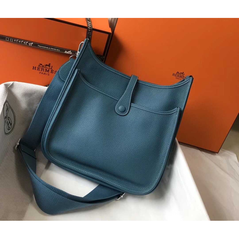 H**mes evelyne pm shoulder bag dark blue