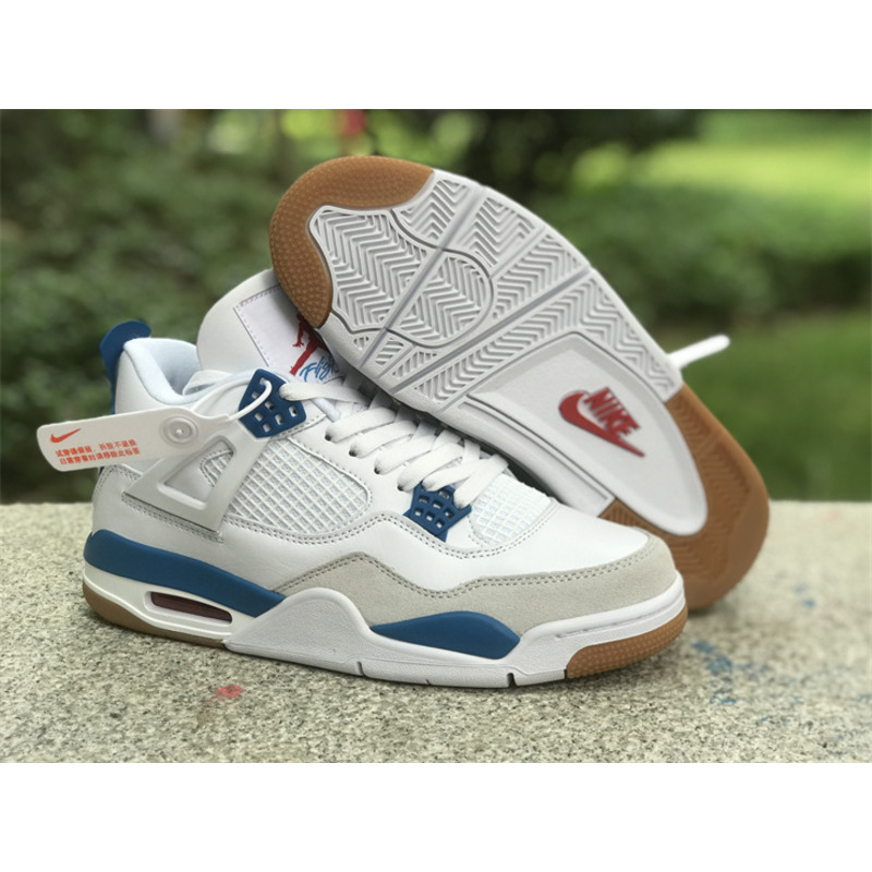 Jordan Retro 4 Sneaker Blue And Grey