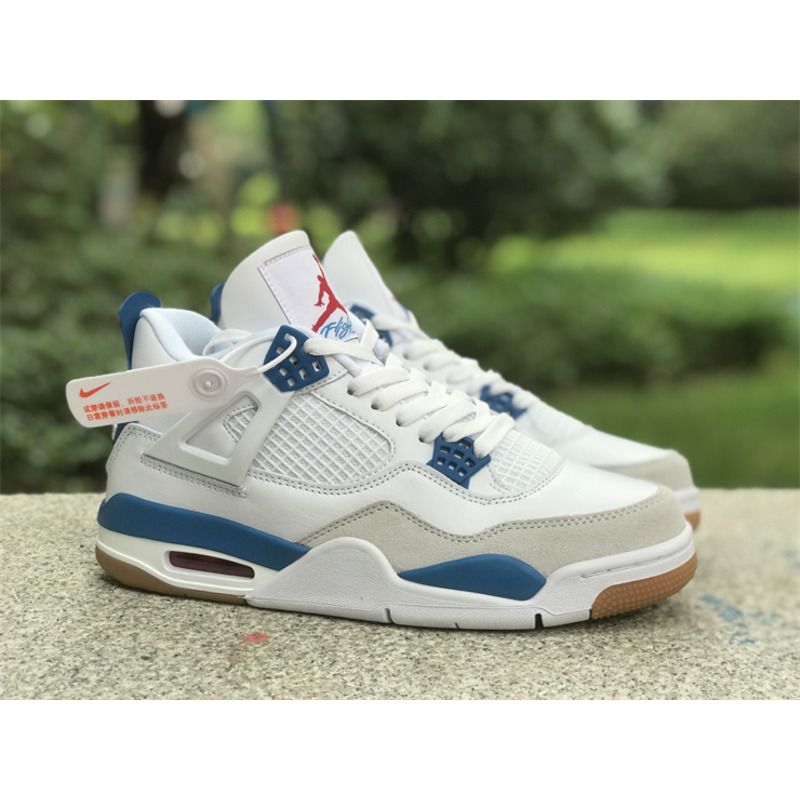 Jordan Retro 4 Sneaker Blue And Grey