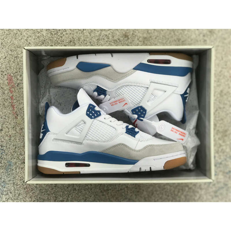 Jordan Retro 4 Sneaker Blue And Grey