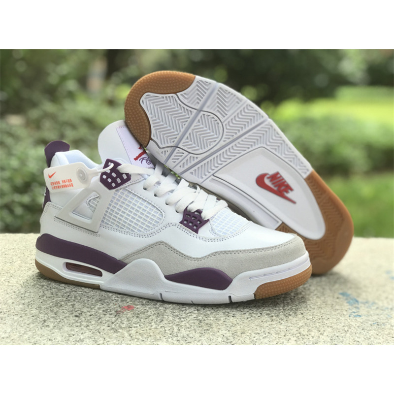 Jordan Retro 4 Sneaker Purple Grey