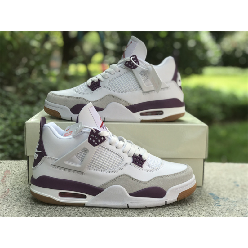 Jordan Retro 4 Sneaker Purple Grey