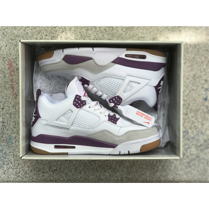 Jordan Retro 4 Sneaker Purple Grey