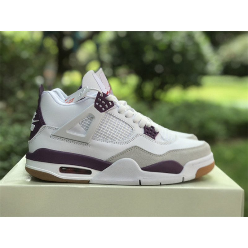 Jordan Retro 4 Sneaker Purple Grey