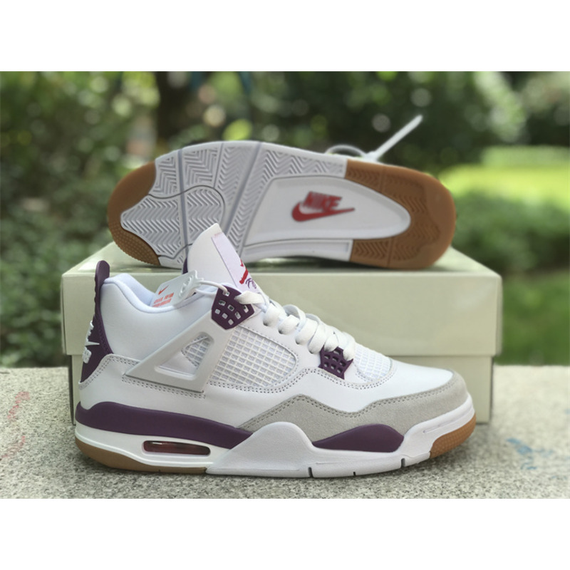 Jordan Retro 4 Sneaker Purple Grey