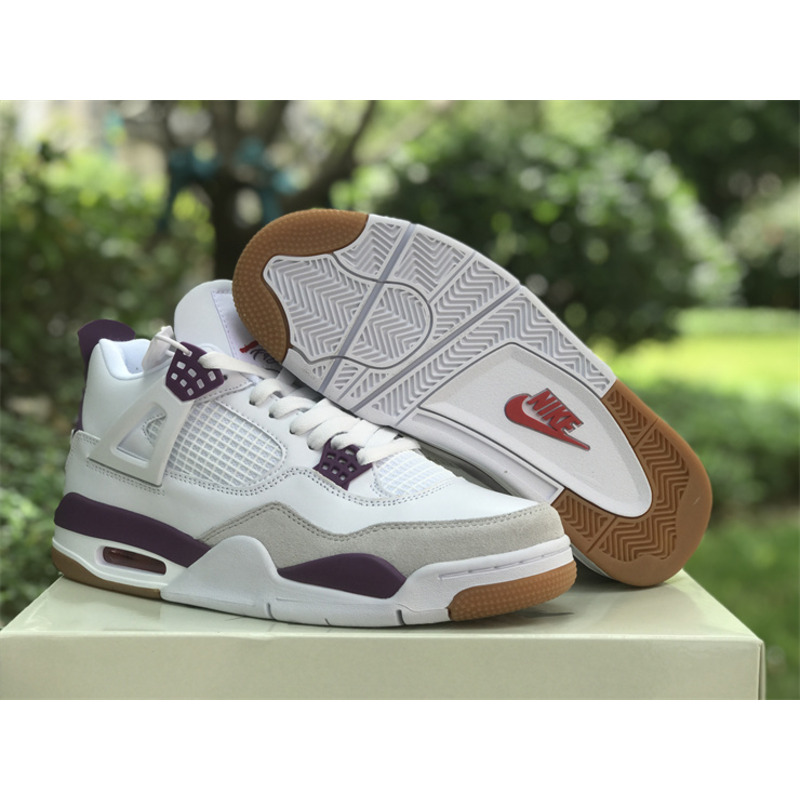 Jordan Retro 4 Sneaker Purple Grey