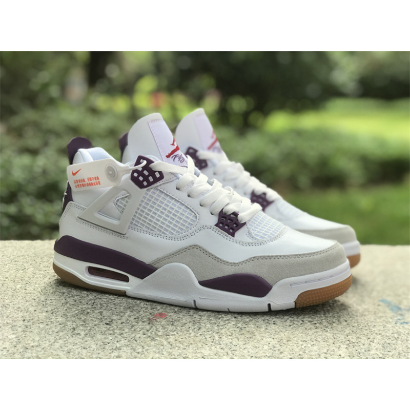 Jordan Retro 4 Sneaker Purple Grey