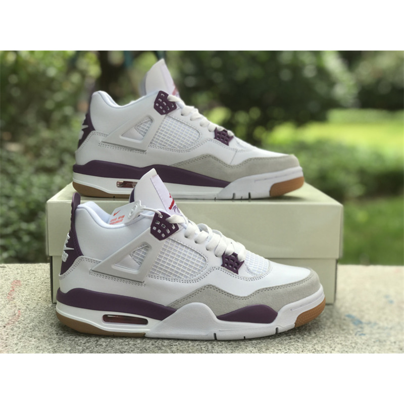 Jordan Retro 4 Sneaker Purple Grey