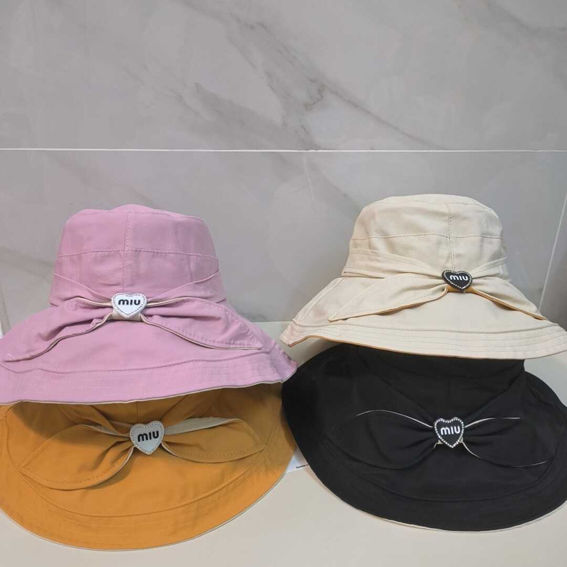 Miu Miu Bow Tie Hat Pink