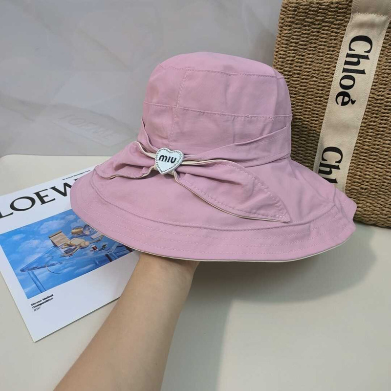 Miu Miu Bow Tie Hat Pink