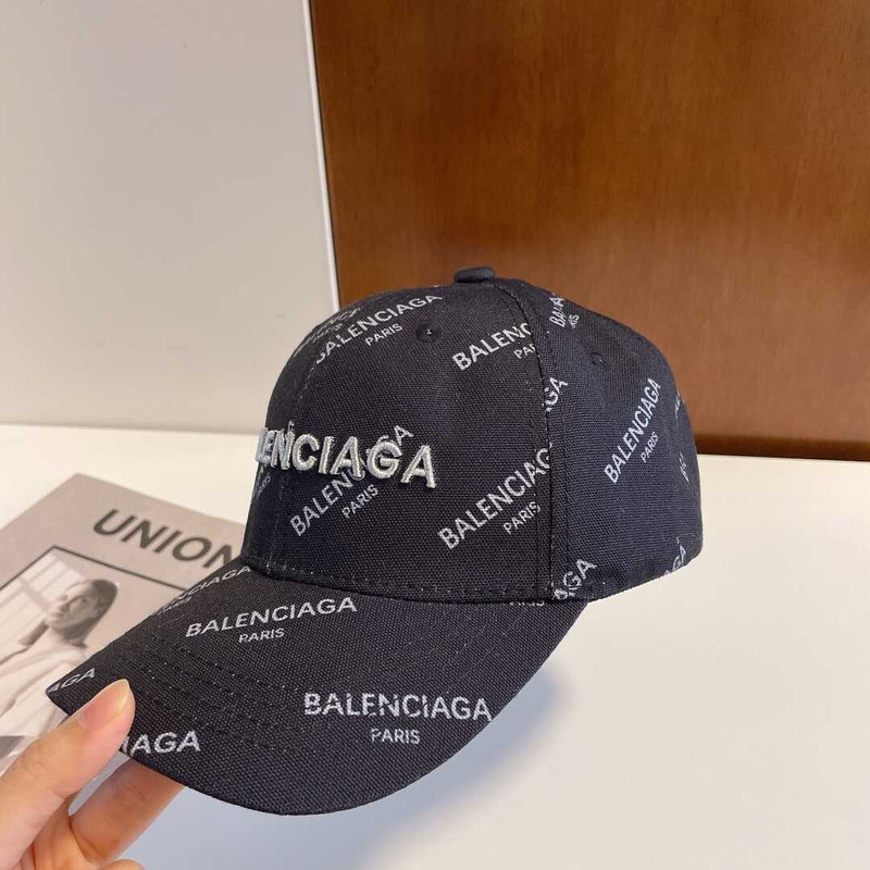 Ba*len*cia*ga printed baseball cap black