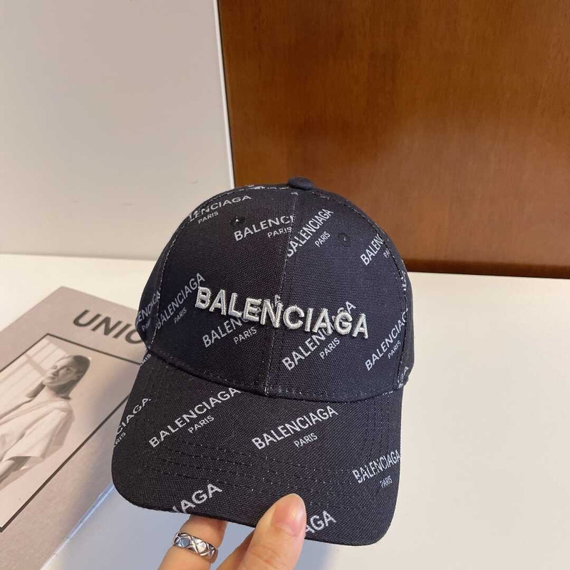 Ba*len*cia*ga printed baseball cap black