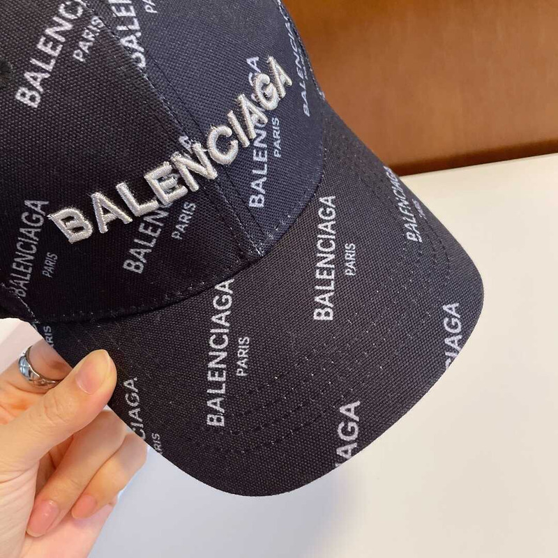 Ba*len*cia*ga printed baseball cap black