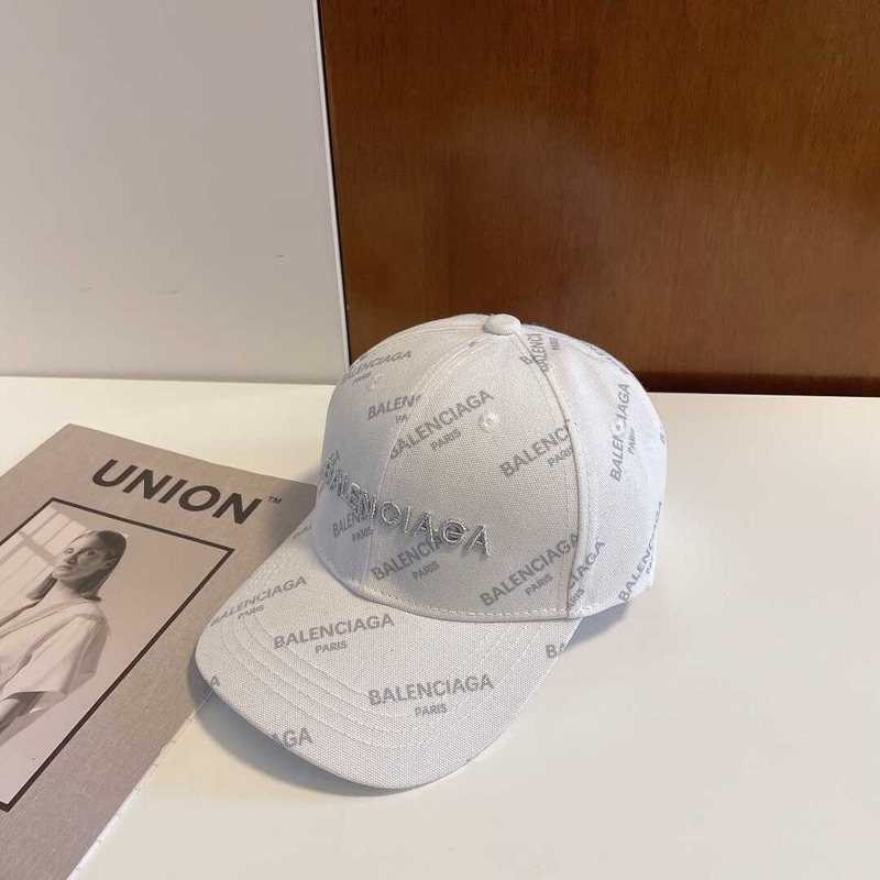 Ba*len*cia*ga printed baseball cap white