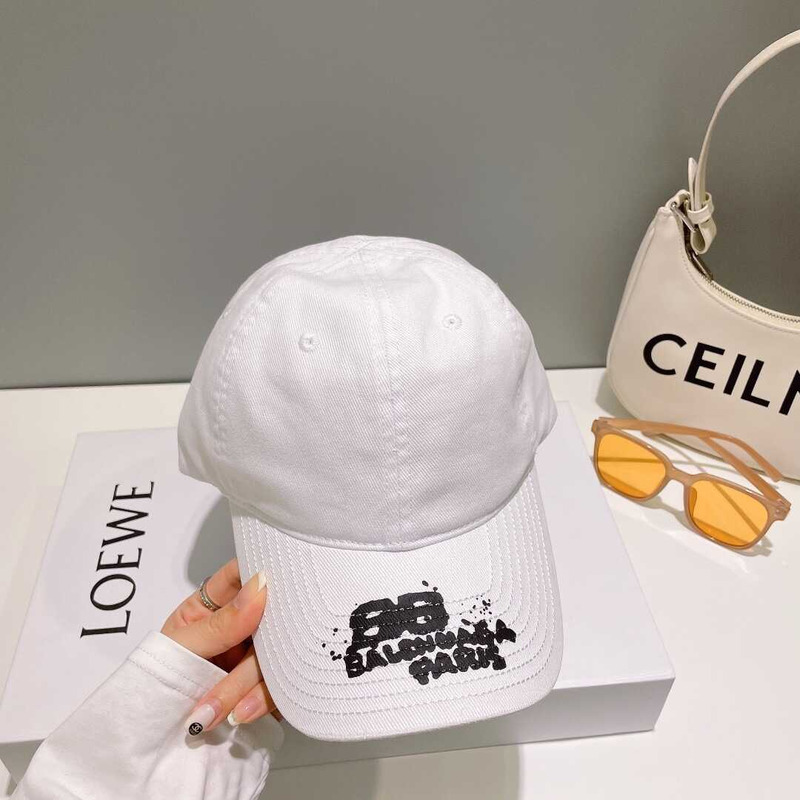 Ba*len*cia*ga bb icon baseball cap white