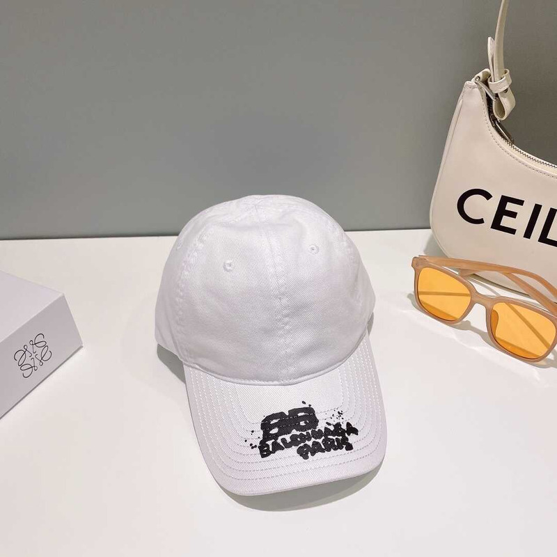 Ba*len*cia*ga bb icon baseball cap white