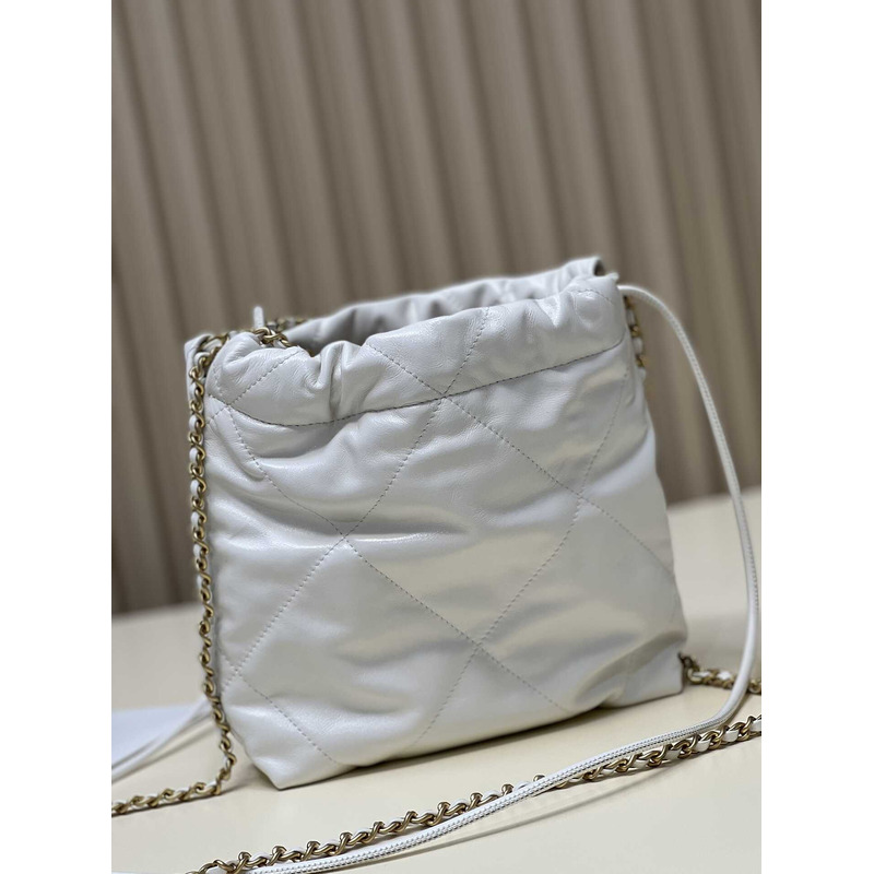 Ch*el 22 mini handbag 22s calfskin white