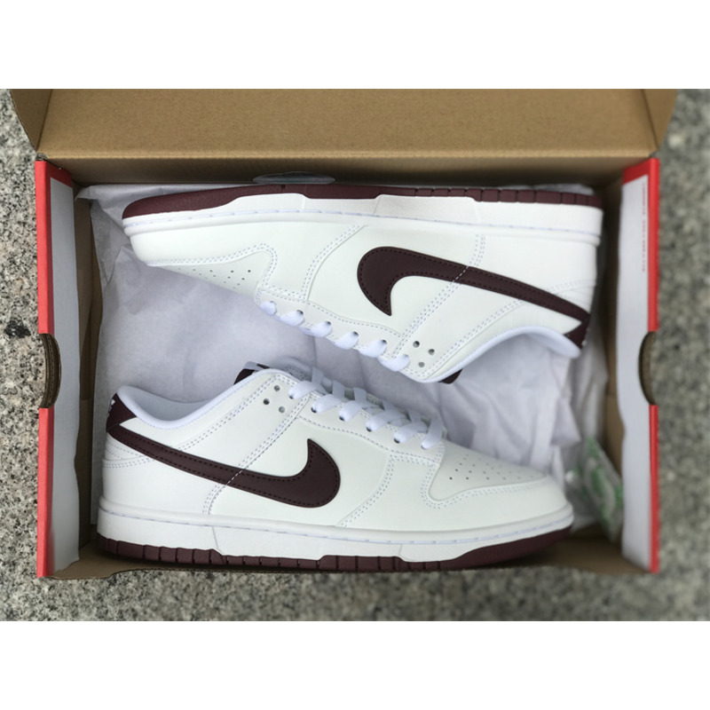 Nike Dunk Low  \''White Night Maroon\''