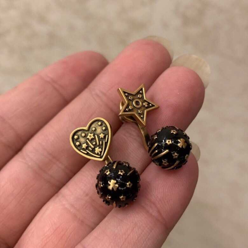 Ch*el star heart retro eearrings