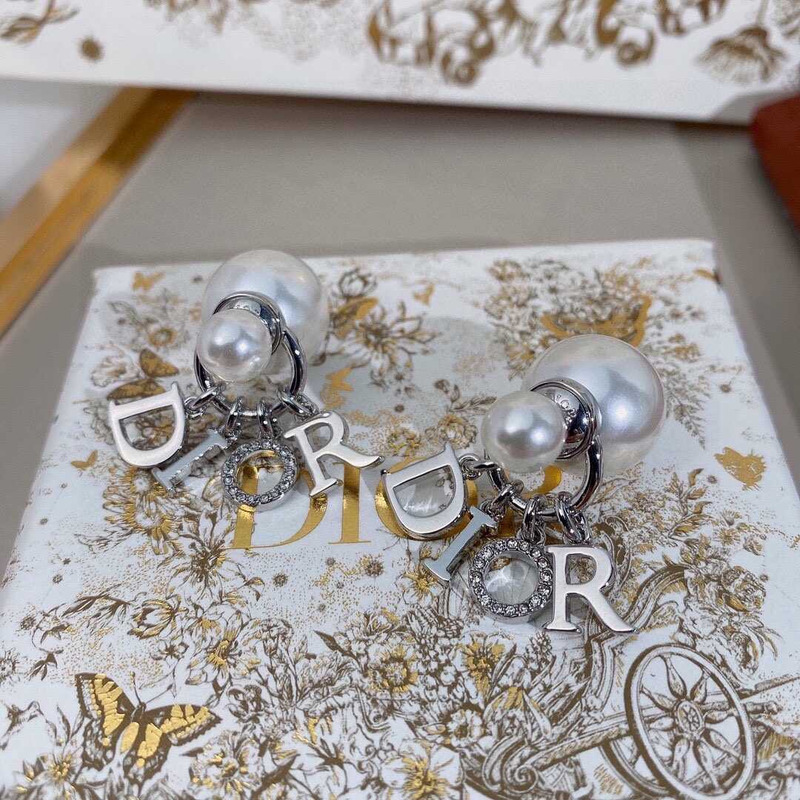 D*or tribales earrings gold-finish metal white resin pearls white crystals