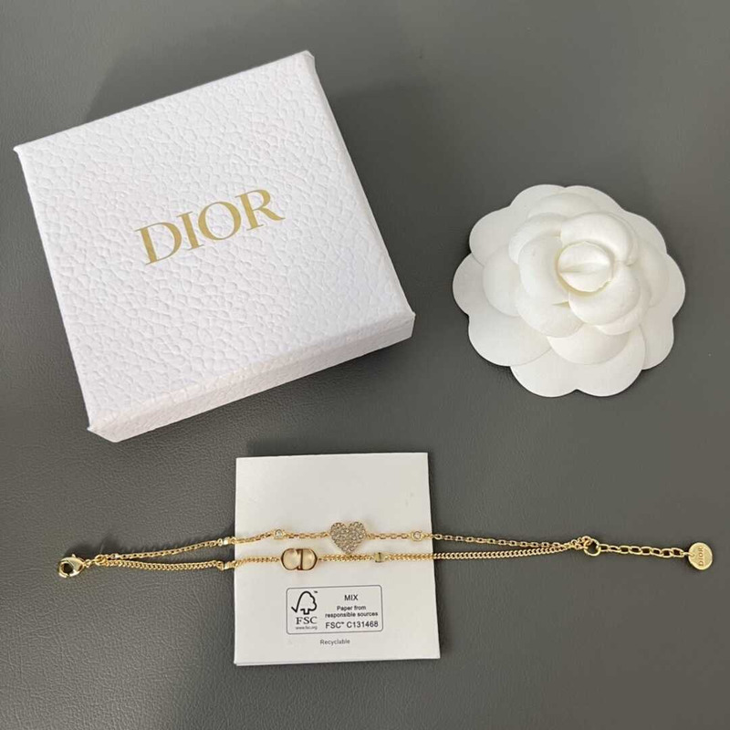 D*or cd heart bracelet gold