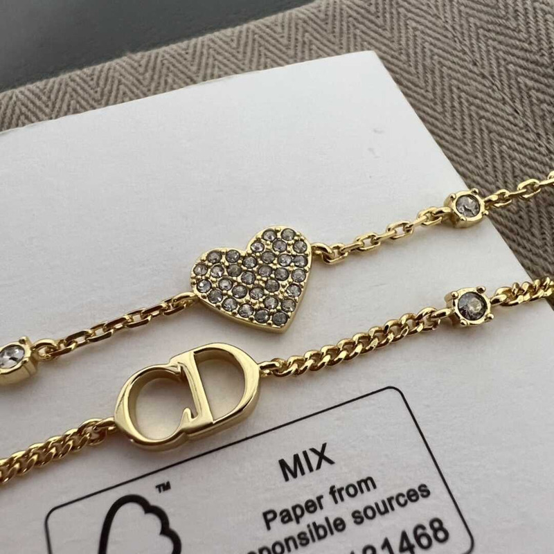 D*or cd heart bracelet gold