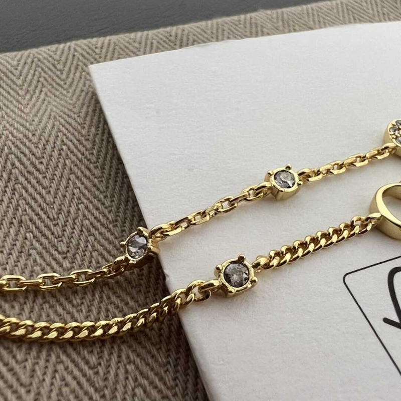 D*or cd heart bracelet gold