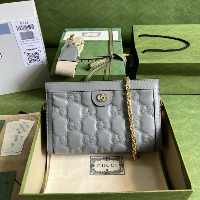 G*u*i gg matelasse small bag gray leather