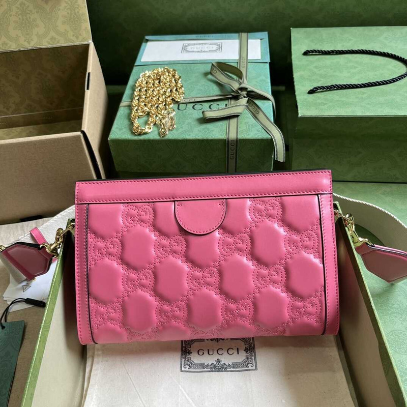 G*u*i gg matelasse small bag pink leather