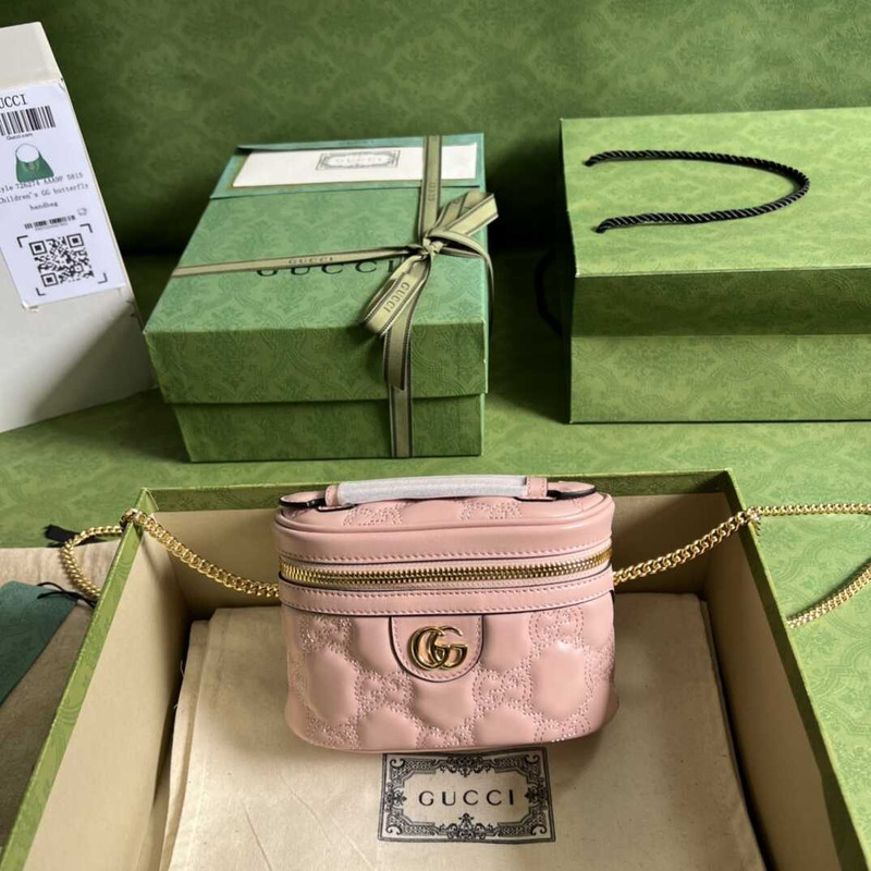 G*u*i gg matelasse mini tote light pink