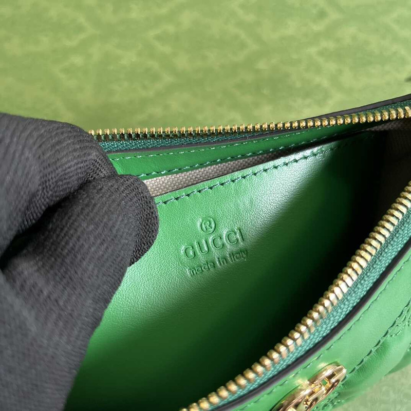 G*u*i gg matelasse leather bag green