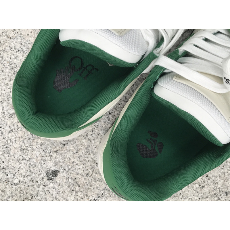 Off White Out Of Office \"OOO\" Low Tops White Green 2021