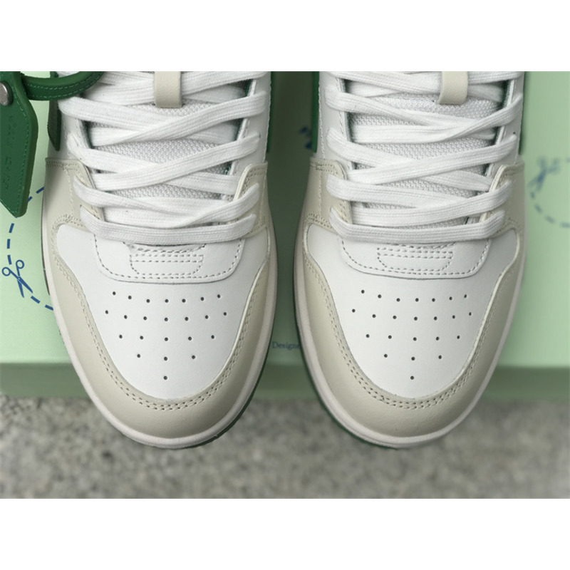 Off White Out Of Office \"OOO\" Low Tops White Green 2021