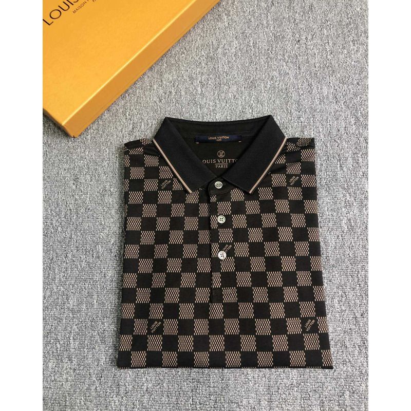 l**is V*t*n brown design polo shirt